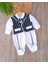 Erkek Bebek %100 Pamuklu Papyonlu Kışlık Kadife Tulum BBK5817 1