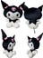 Sevgiliye Özel Sevimli Kuromi Peluş Oyuncak - Hediye Kuromi Peluş Siyah 35 cm 4