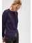 Ripley Çelik Örgü, Düğmeli Kadın Triko Hırka - Koyu Mor 4