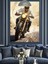 Hızlı Motosikletçi Yolda Ilerliyor Dekoratif Kanvas - Mdf Ahşap Tablo 1