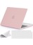 MacBook Air 13,6 ile Uyumlu M4 (A3240) M3 (A3113) M2 (A2681) 2022 2024 2025, Mac 13 Inç Case, Sert Plastik Koruyucu Kılıf + Klavye Koruması + Parlatma Bezi - Mat Pembe 1