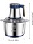 Doğrayıcı - Paslanmaz Çelik Et Işleme Makinesi - 5 Litre Multifonksiyonel Tahıl Öğütücü Buz Parçalayıcı Fındık Ezmesi Sosis Hazırlama 5