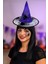 Hallowen cadı şapkası Mor DevÖrümcek Desenli 5