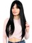Fiber Sentetik Uzun Düz Kahküllü Peruk - Siyah 2