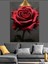 Yakın Çekim Kırmızı Gül Çiçeği Dekoratif Kanvas - Mdf Ahşap Tablo 3