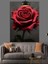 Yakın Çekim Kırmızı Gül Çiçeği Dekoratif Kanvas - Mdf Ahşap Tablo 5