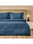 Soft Dobby Weave Çift Kişilik Nevresim Takımı - Indigo 1