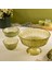 Rita 3'lü Cam Kase Seti Yeşil Altın Fileli 4