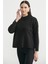 Oversize Dik Yaka Triko Kazak - Siyah 1