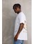 Unisex Baskılı Oversize T-Shirt - Beyaz 5