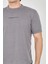 Unisex Jakar Kumaş Slim Fit T-Shirt - Boyalı Gri 3