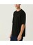 Unisex Bisiklet Yaka Baskılı Oversize T-Shirt - Siyah 2