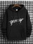 Punıx Büyük Beden Özel Tasarım Kapüşonlu Never Gıve Up Baskılı %100 Pamuk Oversize Erkek Sweatshırt 1