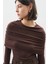 Büzgü Detaylı Bluz Acı Kahve 5