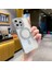 Apple iPhone 15 Pro Max Uyumlu Taşlı Magsafe Şarj Özellikli Kamera Korumalı Simli Kılıf 1