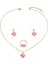 YUANYING-5409 Altın Kakmalı Pembe Zirkon Takı Seti (Yurt Dışından) 1