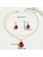 YUANYING-5407-10 Altın Kakmalı Kırmızı Kristal Takı Seti (Yurt Dışından) 3