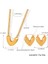 YUANYINGP1666 Altın Kalp Şeklinde Kadınlar Için Kolye Ucu Takı Seti (Yurt Dışından) 2
