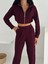 Beli Pensli Fermuarlı Şık Eşofman Takımı / Zip Detail Pleated Waist Elegant Tracksuit Set 2