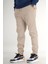 Erkek Taş Rengi Jogger Pantolon Rahat Kesim Pamuklu Lastikli Paça Ipli 3