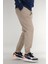 Erkek Taş Rengi Jogger Pantolon Rahat Kesim Pamuklu Lastikli Paça Ipli 7