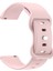 Evrensel 18 mm Düz Renkli Silikon Kayış Şeklinde Tokalı Akıllı Saat Bandı - Pembe (Yurt Dışından) 2