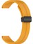 12 mm Silikon Saat Kayışı Manyetik Katlanır Tokalı Bilek Kayışı - Sarı (Yurt Dışından) 5