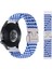 22 mm Evrensel Bileklik Paraşüt Tokalı Naylon Örgülü Akıllı Saat Bandı-Wave Mavi ve Beyaz (Yurt Dışından) 5