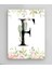 F Harfi - Çiçekli Harf Metal Tablo Model 1 2
