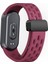 Xiaomi Akıllı Bileklik 9 Nfc/band 9/band 8 Içi Boş Nefes Alabilir Manyetik Tokalı Kayış - Şarap Kırmızısı Silikon Saat Kayışı (Yurt Dışından) 1
