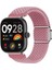 Xiaomi Akıllı Bileklik 8 Pro/redmi Watch 4 Döngülü Kayış Manyetik Tokalı Dokuma Saat Bandı - Pembe (Yurt Dışından) 5