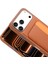 Apple iPhone 17 Pro Max Uyumlu Kart Bölmeli Suni Deri Cüzdanlı Kılıf 2