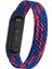 Xiaomi Mi Band 5/4/3-Mavi/kırmızı Için Elastik Naylon Bileklik Saat Kayışı [boyut: M] (Yurt Dışından) 1