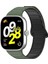 Xiaomi Akıllı Bileklik 8 Pro/redmi Watch 4 Manyetik Tpu Saat Kayışı Çift Renkli Kayış - Ordu Yeşili + Siyah (Yurt Dışından) 5