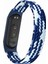 Xiaomi Mi Band 5/4/3-Mavi/beyaz Için Elastik Naylon Bileklik Saat Kayışı [boyut: M] (Yurt Dışından) 1