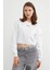3 Iplik Ayıcık Nakışlı Crop Sweatshirt 1