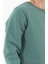 Erkek Mint Sweatshirt Bisiklet Yaka Rahat Kalıp 3 Iplik Şardonlu Nakışlı 8