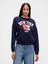 Kadın Lacivert Snoopy Grafikli Gap Logo Sweatshirt 1