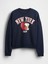 Kadın Lacivert Snoopy Grafikli Gap Logo Sweatshirt 2