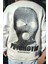 Kışlık Bisiklet Yaka Baskılı Sweatshirt - Beyaz 2