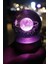 Satürn Temalı Işıklı 3D LED Cam Küre Renk Değiştiren Özellik 8 cm 7