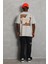 Unisex Oversize Baskılı Bisiklet Yaka T-Shirt - Gri 3