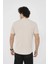 Unisex Bisiklet Yaka Slim Fit T-Shirt- Bej 7