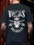 20/1 Penye Compack Vikings Valhalla Baskılı Oversize Bisiklet Yaka T-Shirt - Siyah 2
