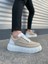 JY010 Cloud Bağcıklı Süet Erkek Günlük Sneaker Ayakkabı Sbt - Krem/beyaz 1