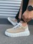 JY010 Cloud Bağcıklı Süet Erkek Günlük Sneaker Ayakkabı Sbt - Krem/beyaz 3