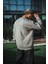 Kışlık Bisiklet Yaka Üç Iplik Basic Sweatshirt - Boyalı Gri 4