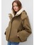 Suni Kürk Detaylı Kapüşonlu Haki Parka 1110759-71816 1