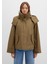 Suni Kürk Detaylı Kapüşonlu Haki Parka 1110759-71816 4