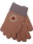Spteks Kitti 4-8 Yaş Kız Çocuk Açık Pembe Renk Çiçek Desenli Örme Kışlık Eldiven 1